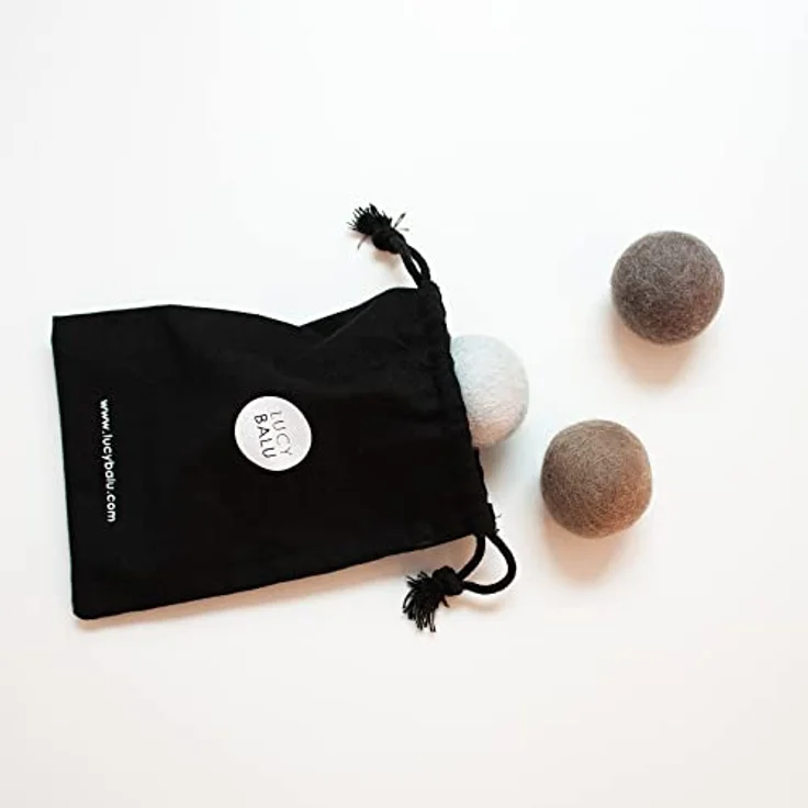 LucyBalu® Filzbälle mit Glöckchen für Katzen | Katzenspielzeug | Katzenbälle aus Filz | Katzen Spielsachen aus Wolle | Natürliches Spielzeug für Katzen | Spielbälle für Katzen mit Glocke | 3 Stück – Bild 4