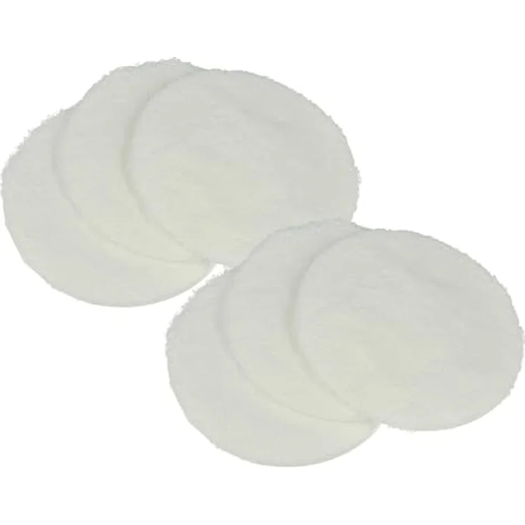 vhbw 6x Polierpad für Kärcher FP 202, PST 1000, FP 303, FP 222 - Polierscheiben-Set für Parkett, Durchmesser 12,5 cm, Weiß, waschbar bei 60°C – Bild 1
