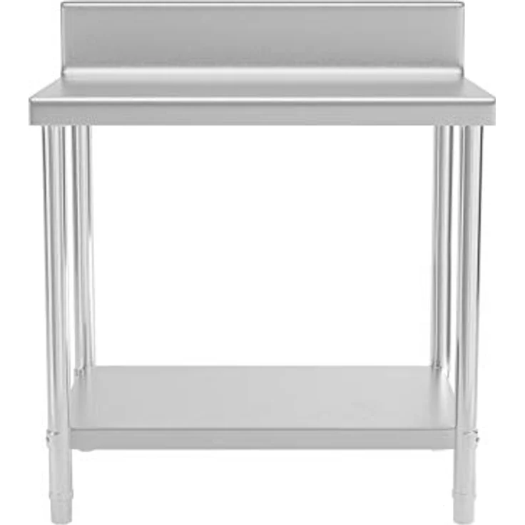 Royal Catering - Edelstahltisch Arbeitstisch Zerlegetisch Gastro Aufkantung 90 x 60cm – Bild 7