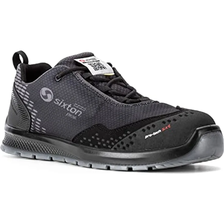 Sixton Auckland, Sicherheitsschuhe S3 mit atmungsaktivem Microfiber, rutschhemmender Duo-PU-Laufsohle, Größe 42