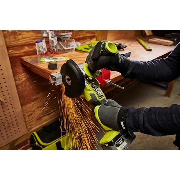 Ryobi RYOBI 18 V ONE+ Brushless Akku-Winkelschleifer RAG18BL-0, leistungsstarker bürstenloser Motor, 125 mm Scheibendurchmesser, ohne Akku & Ladegerät – Bild 12