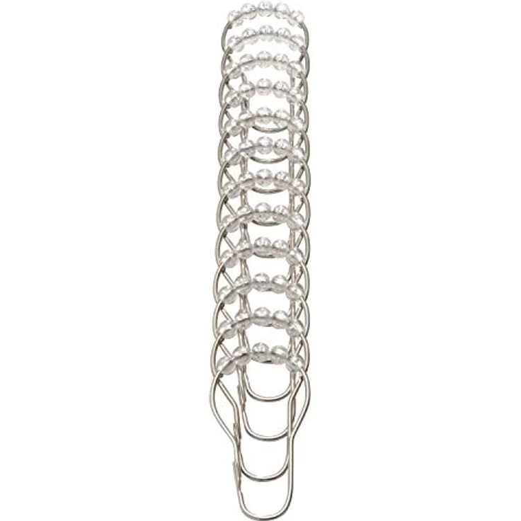 iDesign Duschvorhangringe, leicht gleitende Duschvorhang Halterung aus Metall und Kunststoff, 12er-Set Vorhangringe für die Duschstange, silberfarben und durchsichtig – Bild 4