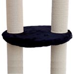 Aktiv Kat Kratzbaum Liegeebene rund mit Plüsch-Bezug Ø 45 cm - Schwarz