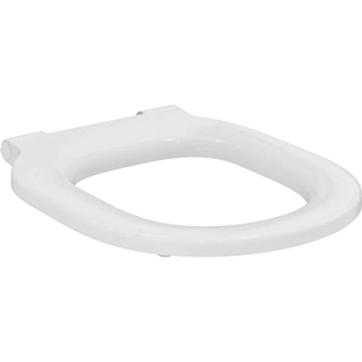 Ideal Standard WC-Sitzring Connect Freedom, weiß, Duroplast mit Edelstahlscharniere und stabilen Winkelpuffern, barrierefrei – Bild 1