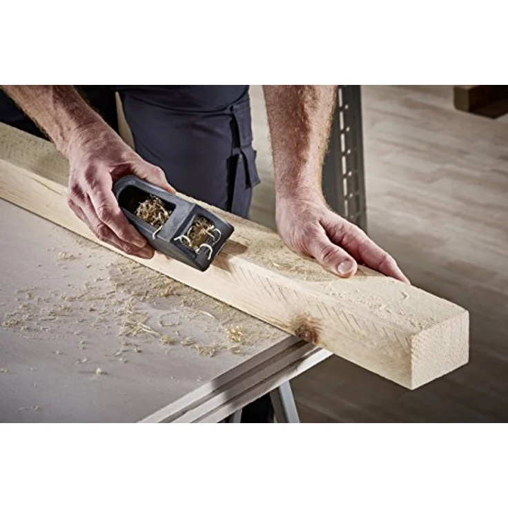 Wolfcraft 4013000 Blockhobel für Holz und Gipskarton schwarz - Preisvergleich – Bild 5