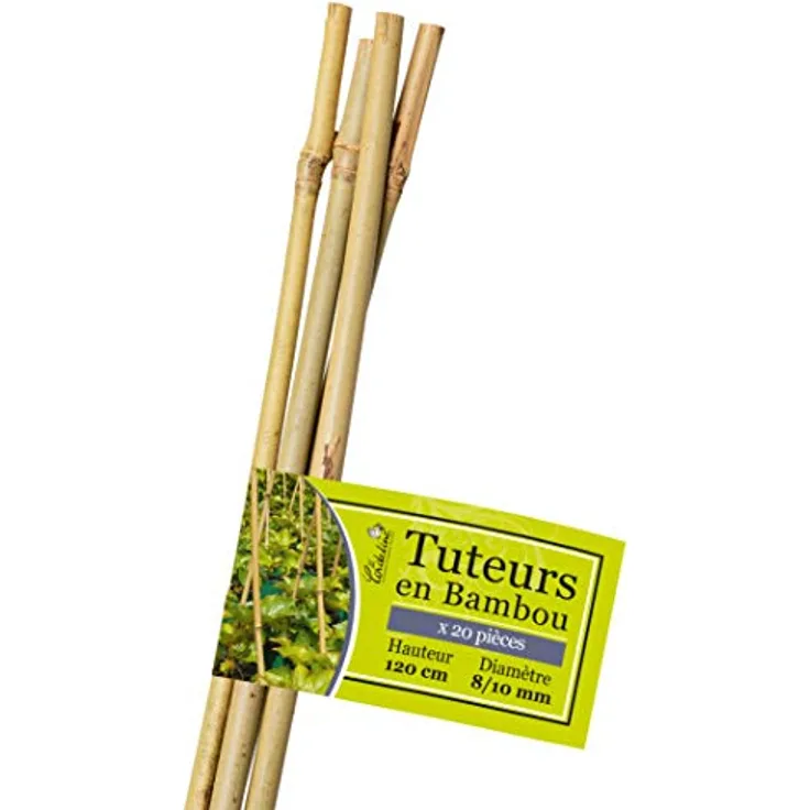 La Cordeline LTB120-20 Bambusstäbe, Länge 120 cm, Durchmesser 8/10 mm, 20 Stück