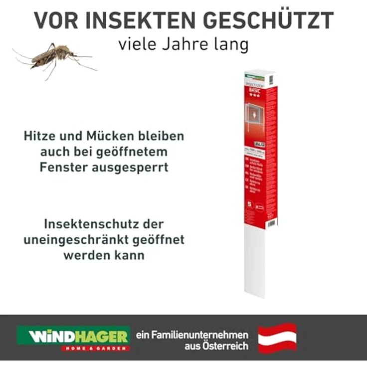 Windhager Insektenschutz-Fensterrahmen Rollo Basic, Fliegengitter Rollo, BxH: 100x160 cm, kürzbar, inkl. Befestigungsmaterial, Fiberglasgewebe, dunkel – Bild 8