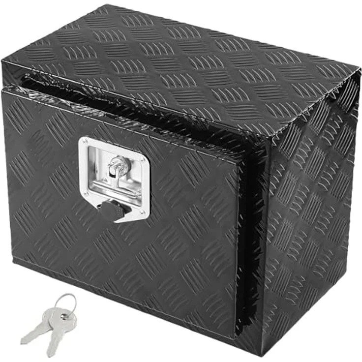 VEVOR Truckbox Werkzeugbox, Unterboden-Anhängerbox 46 x 32 x 36 cm, Aluminiumlegierung, abschließbar, rostfrei, 20 kg belastbar – Bild 1