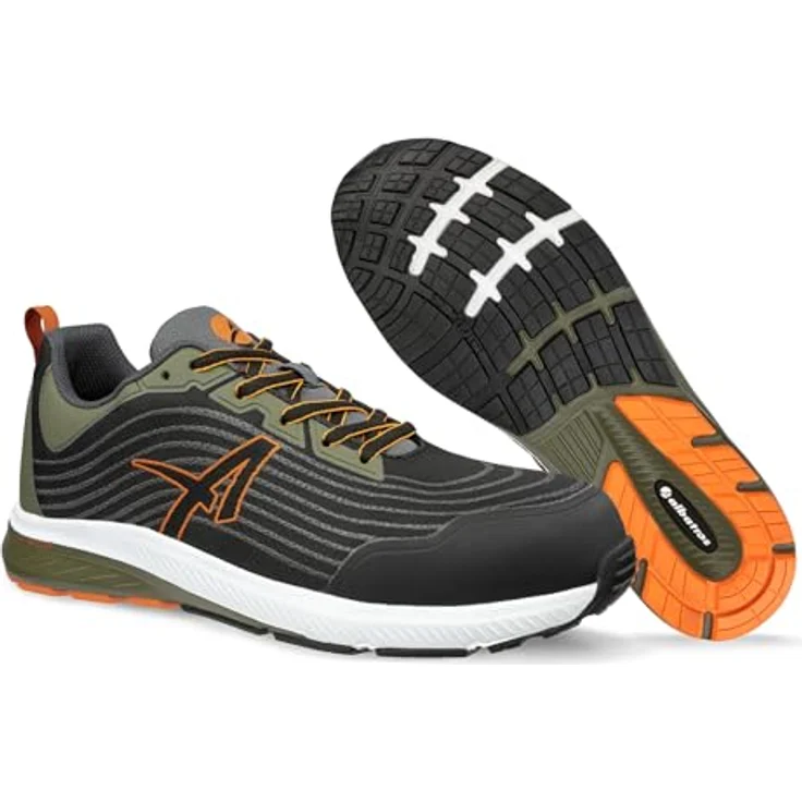 Albatros WAVE IMPULSE LOW S1PS ESD FO HRO SR Sicherheitsschuh, rutschfeste Laufsohle, Schuhgröße 42, Schwarz-Oliv – Bild 5