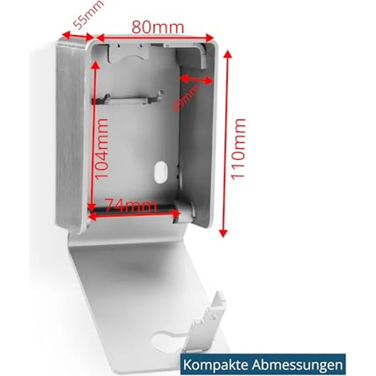masunt 241 Standard vorgerichtet PHZ (V4A) - Schlüsselbox aus Rostfreiem Edelstahl, KD241, Silber, für Profilhalbzylinder 30/10 mm geeignet – Bild 2