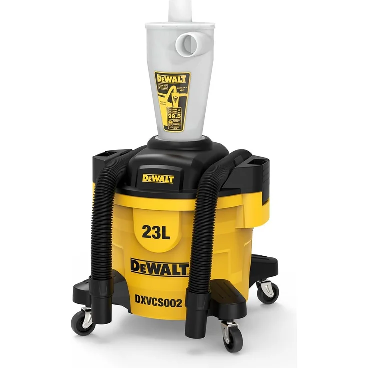 DeWalt DXVCS002 Zyklon Staubsauger Filter mit 23L Staubtank für die Werkstatt, Nass- und Trockensauger