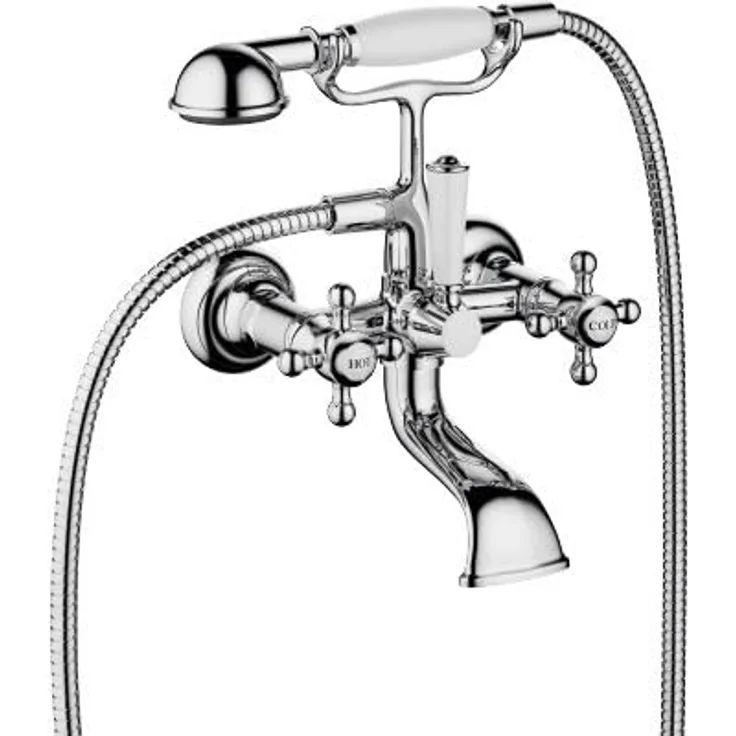 Dornbracht Madison Wannenbatterie, Wandmontage, Ausladung 160mm, mit Handbrause, 25023360; Farbe: Chrom