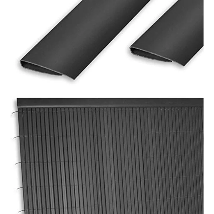 Ribelli PVC Abschlussleiste 100 cm, anthrazit, 3er Set, frost- und wasserabweisend, einfache Montage – Bild 4