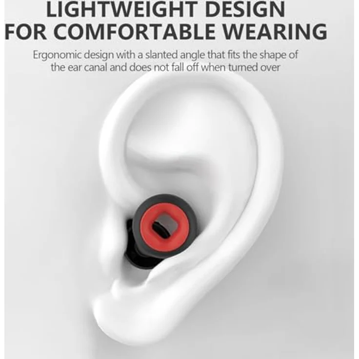 JXAXD Moto Earplugs, 2 Paar hoch-qualitative Motorrad Ohrstöpsel mit Gehörschutz und 4 Größen (XS/S/M/L) – Bild 2