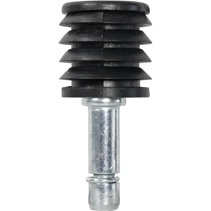 WAGNER Stift + Rundrohrhülse 2tlg. - Stahl verzinkt, Kunststoff, Klemmring - für Möbelrolle / Möbelgleiter mit Aufnahme 8 mm - Ø 22 / 8 mm x Höhe 21/26/50 mm