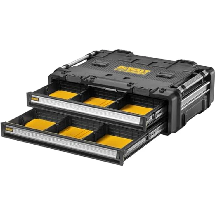 Dewalt ToughSystem dxl Modul mit zwei Schubladen, robuster Kunststoff-Korpus, kompatibel mit ToughSystem 1.0 und 2.0 – Bild 36