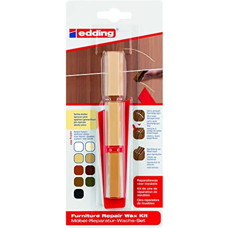edding Möbel-Reparaturwachs-Set 8901 fichte-kiefer – Bild 2