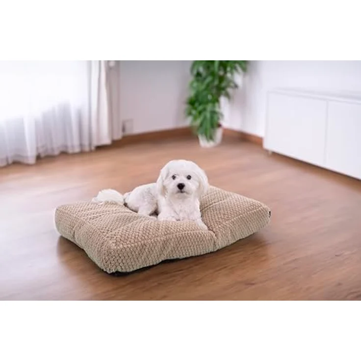 Flamingo Kissen Jacquard Rechteck taupe - Abnehmbarer Bezug - Rutschfester Boden - Waschbar - 100x70x12cm – Bild 4