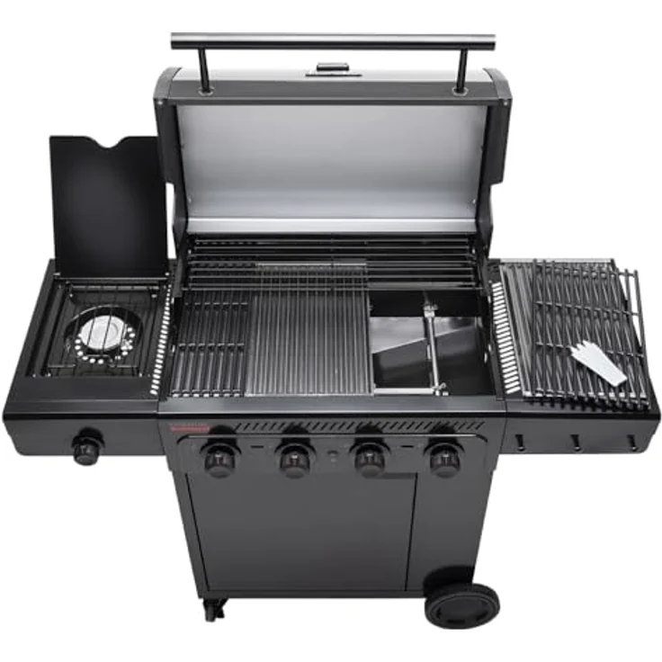 Char-Broil Essential 4 G Gasgrill mit Tru-Infrared, 4 Brennern, SureFire-Zündung, Gear Trax & Stauraum-Schrank – Bild 5