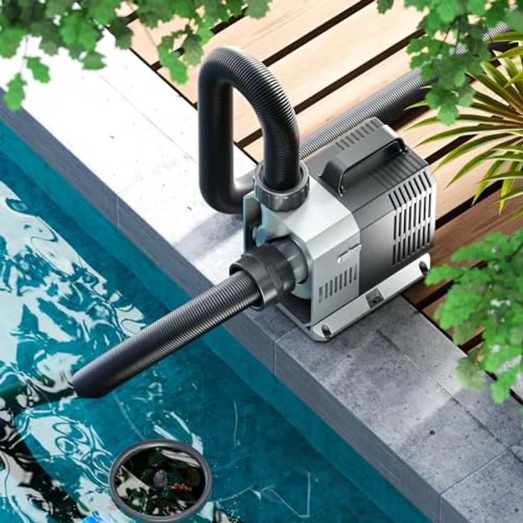 SunSun CTP-12000 SuperECO Teichpumpe, energiesparende Filterpumpe für Koiteiche, 12.000 l/h / 100 W, Gartenteichpumpe in blau – Bild 3