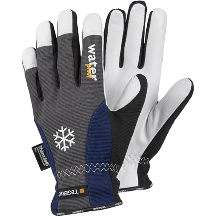Ejendals Tegera 295, Wasserdichte Winter-gefütterte Thermo-Arbeitshandschuhe aus Leder mit Thinsulate, für Allround-Arbeiten, 4XL