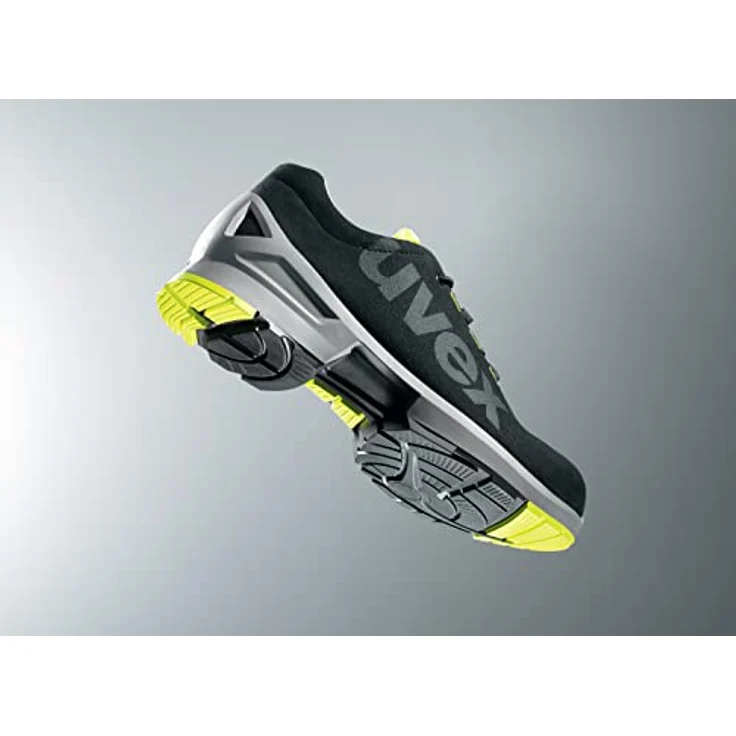Uvex 1 Halbschuh, Sicherheitsschuhe S2 SRC, Arbeitsschuhe für Damen & Herren, Schwarz/Lime, Größe 40 – Bild 5