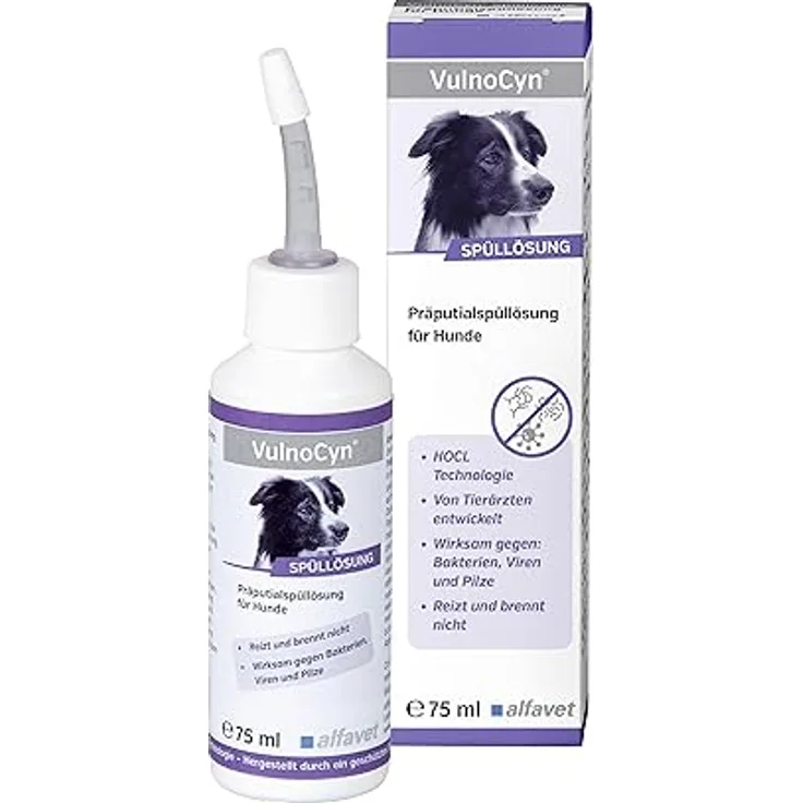 Alfavet VulnoCyn Präputialspüllösung, Vorhautspülung für Rüden, Pumpsray 75 ml