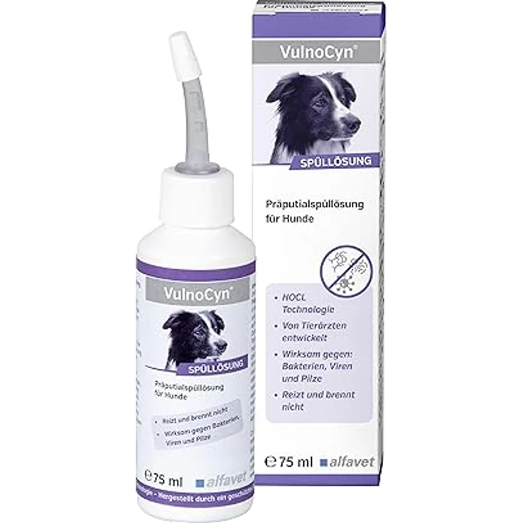 Alfavet VulnoCyn Präputialspüllösung, Vorhautspülung für Rüden, Pumpsray 75 ml – Bild 1