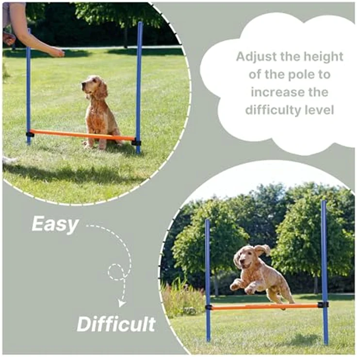 Trixie Dog Activity Agility Hürde, Kunststoff 123x115 cm ø 3 cm blau-orange – Bild 5