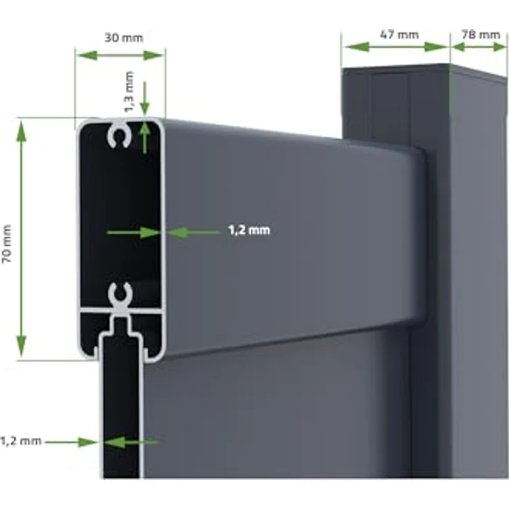 Casanoov Doppelflügeltor EIGER, Aluminium 4m, H.180cm, grau, korrosionsbeständig, inklusive Zubehör – Bild 5