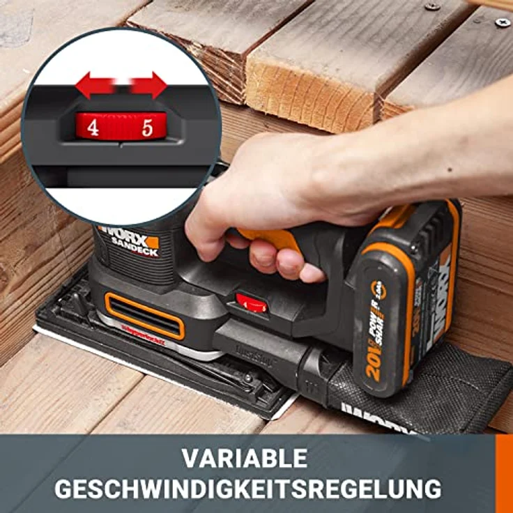 Worx WX820.9 20V Akku-Multifunktionsschleifer WX820.9 – Bild 4