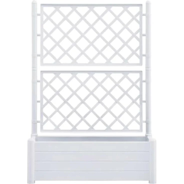 vidaXL Pflanzkübel mit Spalier 100x43x142 cm PP Weiß – Bild 6
