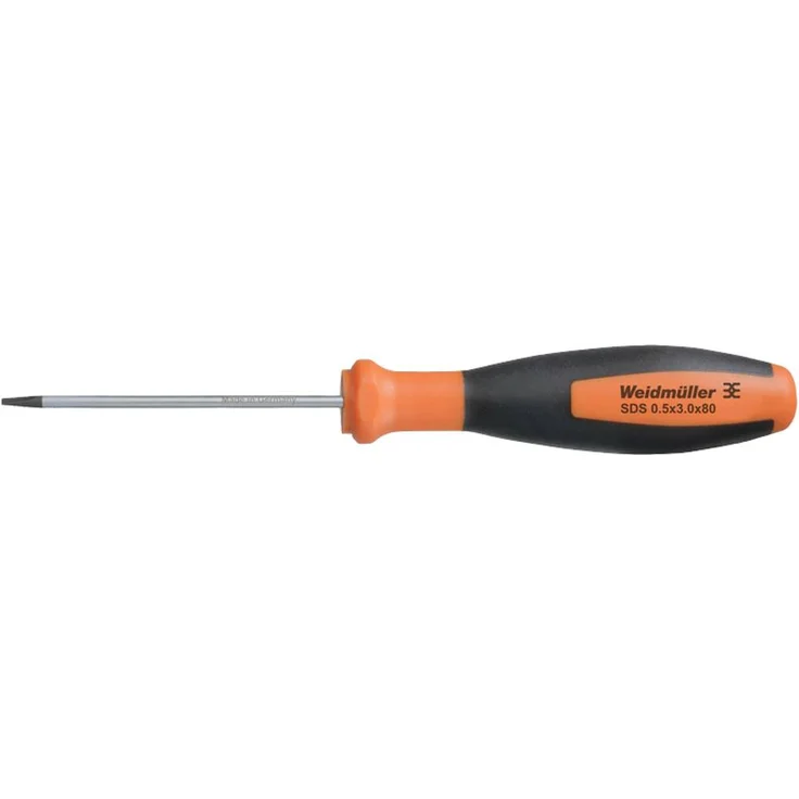 Weidmüller SDS 0.5X3.0X80, Schlitz-Schraubendreher mit 3mm Klingenbreite und 80mm Klingenlänge, 1 Stück