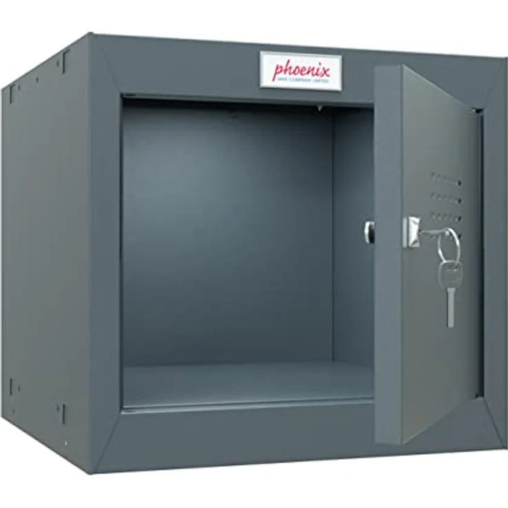 Phoenix Cube Locker CL0344AAK, Würfel-Schließfach mit 44L Stauraum, anthrazitgrau, robustes Design und modulare Montage – Bild 2