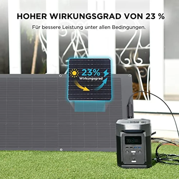 Ecoflow 100W Solar Panel Flexibles Monokristallines Solarpanel IP68 hocheffizient Solarmodul Solarzelle Photovoltaik für Wohnmobile, Dächer, Van Boote, ohne Solarpanelkabel – Bild 3
