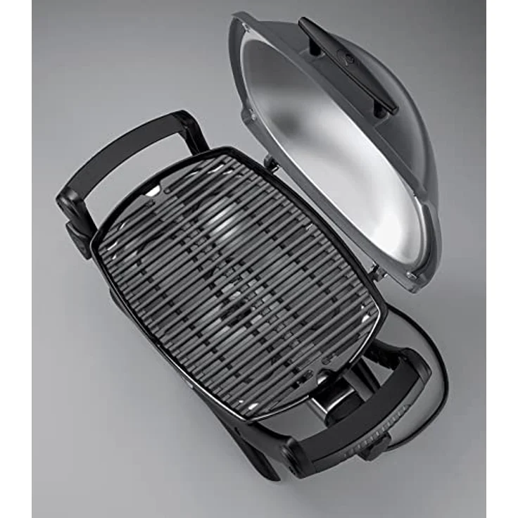 Weber 52020853 Q 1400 Elektrischer Grill, Dunkelgrau mit emailliertem Stahlguss Grillrost – Bild 4