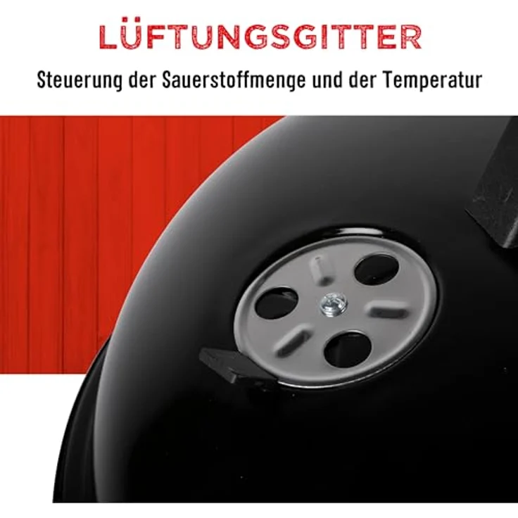 BBQ Collection Kugelgrill - Holzkohlegrill mit ein Lufteinlass im Deckel - Aschebehälter - 45cm - 83cm Höhe – Bild 5