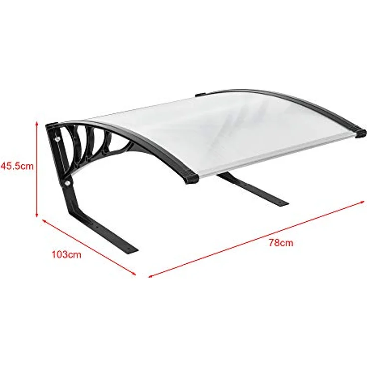 casa.pro Mähroboter-Garage, BxTxH: 103x78x45.5 cm, »Monza« Überdachung Rasenroboter 78x103x46cm Schwarz/Transparent, Schutz vor Witterung, stabiler Stand, Markenware aus dem Hause casa. – Bild 3