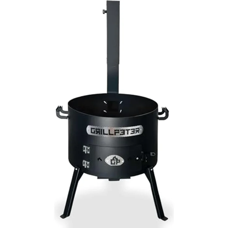 Grillpeter Utschak Asamat Ø50 cm, Feuerofen mit Abzugsrohr für Kazan 22 Liter – Bild 2
