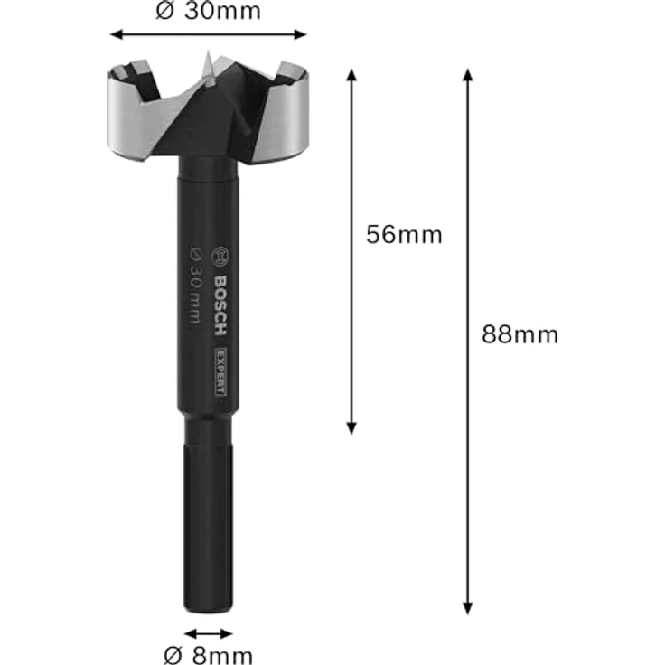 Bosch Forstnerbohrer Expert Wood Ø 30 mm, präzise gewellter Bohrer für Hartholz und Weichholz, schwarz – Bild 3