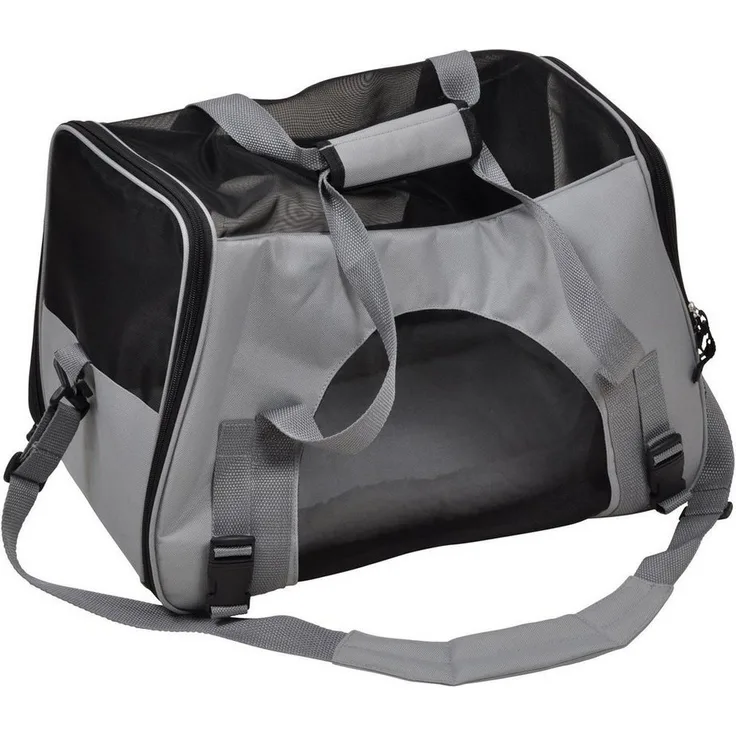 Love Story Tiertransportbox, grau, 48 cm, wasserdichtes Oxford-Gewebe, für Katzen und kleine Hunde