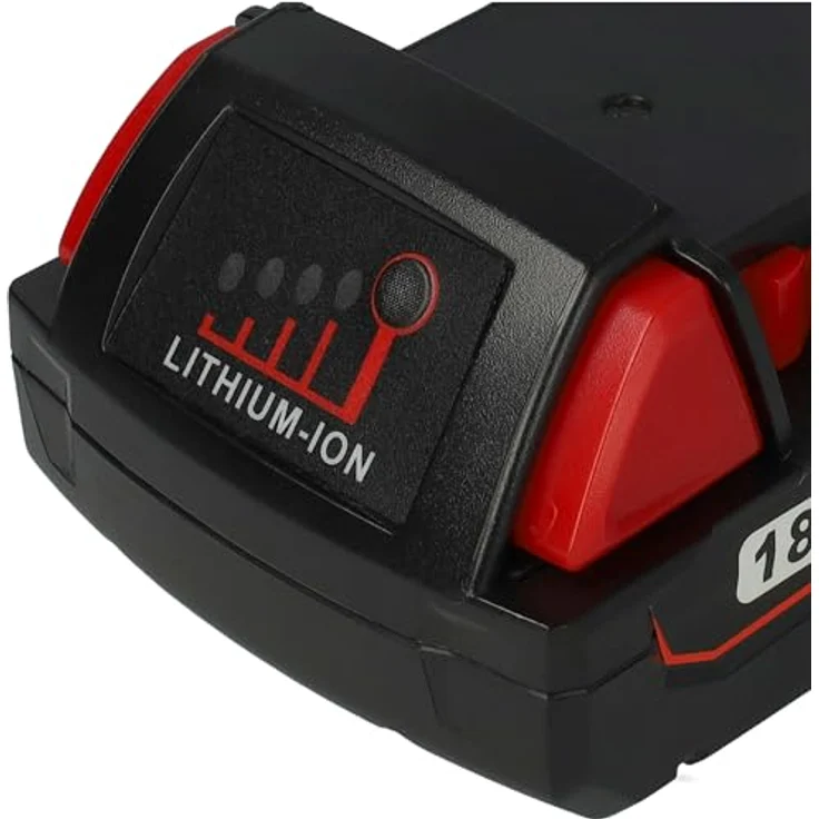vhbw Akku kompatibel mit BTI 18V Geräte ab 4/2013 Werkzeug (2000 mAh, Li-Ion, 18 V) - Hochleistungs-Akku in schwarz/rot – Bild 5