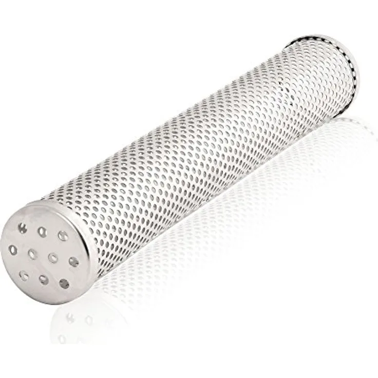BBQ-Toro Edelstahl Räucherrohr "Victoria", Ø 5 x 30 cm, Räucherröhre für Gasgrill, Holzkohlegrill, Elektrogrill, langlebiges V2A Edelstahl, ideal zum Kalträuchern