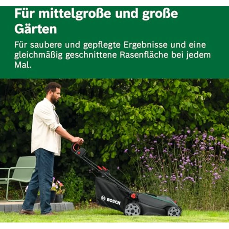 Bosch Akku-Rasenmäher Rotak18V2-43 Solo, 43 cm Schnittbreite, 3-in-1 Funktion, ohne Akku und Ladegerät – Bild 4