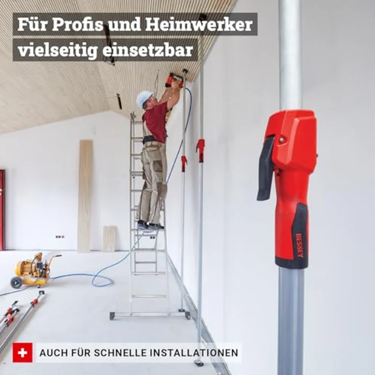 Bessey STE150 Deckenstütze und Montagestütze, belastbar bis 350 kg, einhandbedienbar mit verstellbarer Haltekraft – Bild 6
