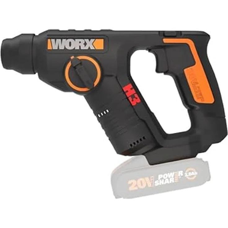 WORX WX394.91 Akku Bohrhammer 20V Max pneumatisch SDS-plus ohne Akku & Ladegerät – Bild 8