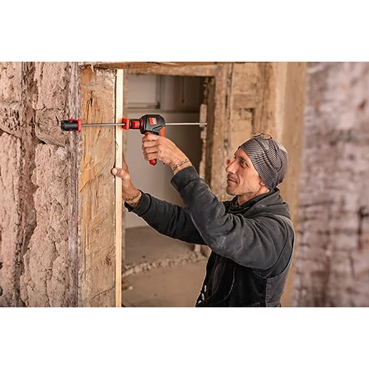 BESSEY Einhandzwinge mit drehbarem Griff EZ360-60, Spannweite 600 mm Ausladung 80 mm, einfaches Überkopfarbeiten, Innovativer 360° Dreh-Mechanismus, Gewicht 1,06 Kg – Bild 4