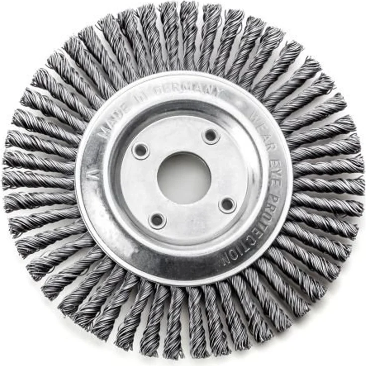 ELC Drahtbürste Pipelinebürste Stahldraht 125x6mm gezopft 0,5mm Lessmann, Rostfreier Stahldraht V2A (1.4310), gewellt – Bild 3