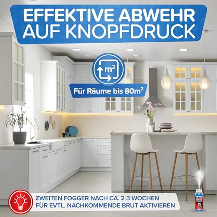 Patronus Schaben Power Fogger, effektiver Vernebler mit maximaler Sofortwirkung, 2x 150 ml – Bild 4