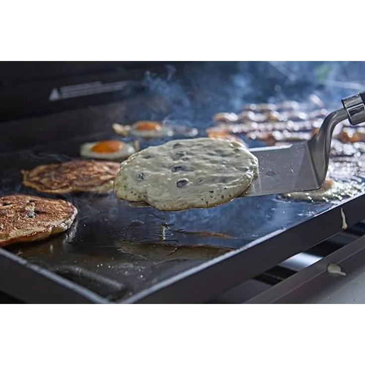 Weber Wender Set für Grillplatten, 2-teiliges Edelstahl-Set mit abgeschrägter Vorderkante für einfaches Wenden, Silber - Schwarz (3400424) – Bild 4